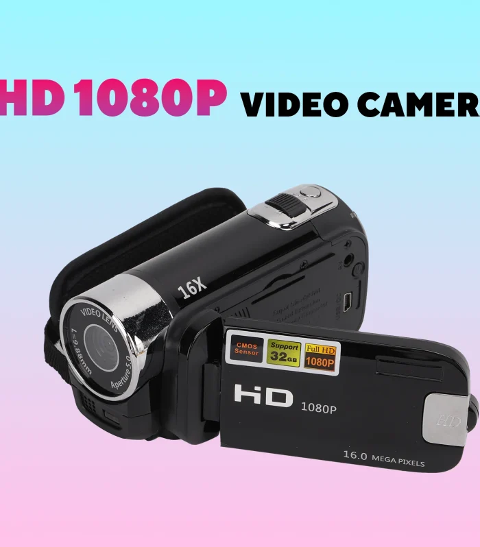 Video Camera Camcorder Full HD 4K 48MP Camera Recorder 270° Rotation 2.7 Inch Color Screen 16X Zoom Digital Camcorders