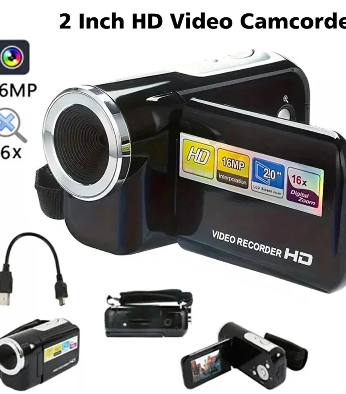 1080P 16MP Digital Camera 2.4 Inch Rotatable Screen Camcorder 16X Zoom HD Video Recorder