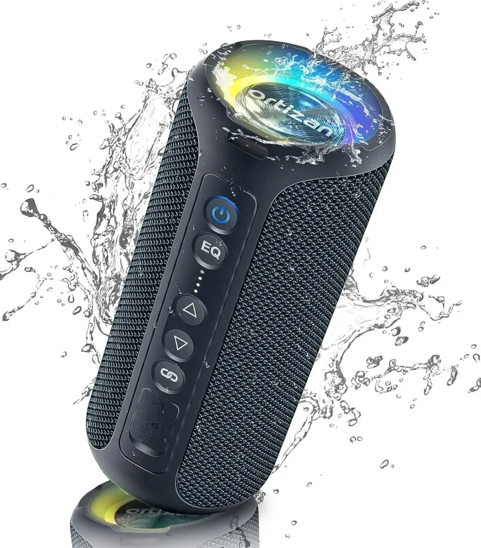 Ortizan X8 Pro Bluetooth Speaker Portable with 40W Stereo Sound,Rich Bass,IPX7 Waterproof, 30H Playtime, Mixed Color Lights,3 EQ
